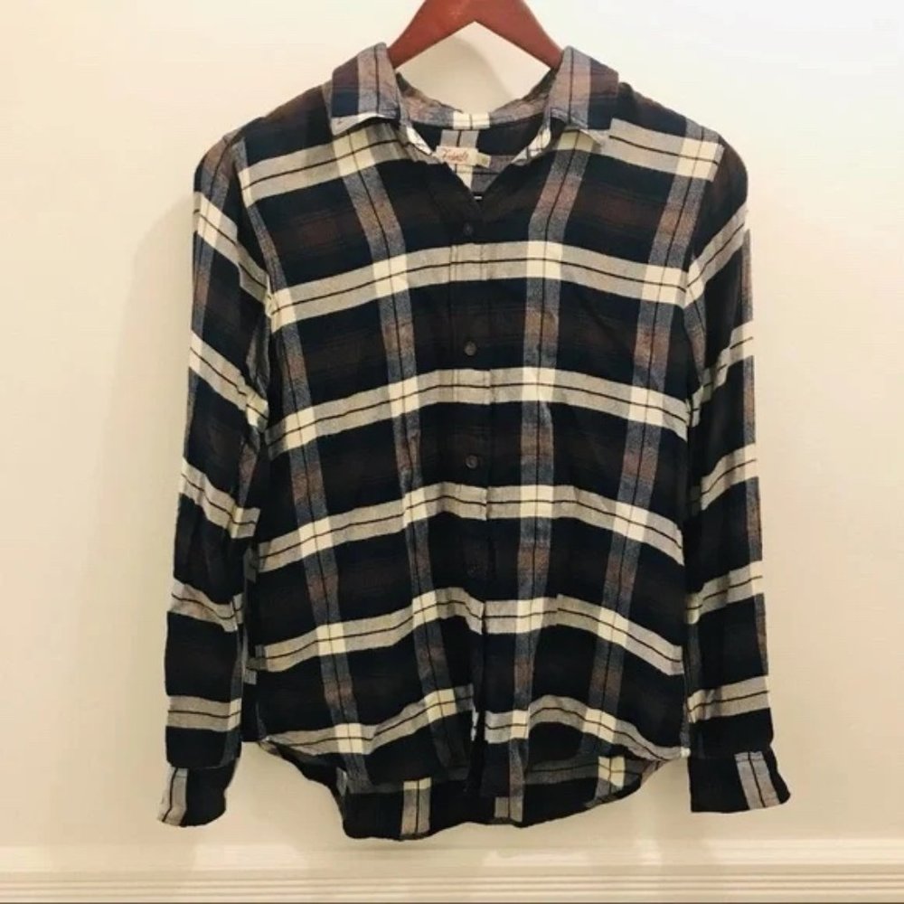 Faherty Plaid Button Down Top - image 1